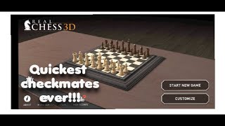 How to get Checkmates in few moves real chess 3D [upl. by Rellim]