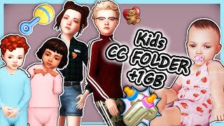 1GB KIDS CC FOLDER infant toddler child Maxis Match The Sims 4 [upl. by Bathsheeb]