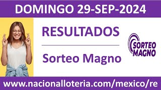 Resultado del sorteo Magno del domingo 29 de septiembre de 2024 [upl. by Ibocaj]