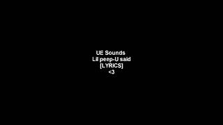 Lil Peep  U said LYRICS [upl. by Blinnie]