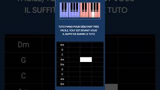 TUTO PIANO QUI VOUS PERMET DE JOUER DE SUITE SANS AUCUNE CONNAISSANCE DU SOLFÈGE piano pianotuto [upl. by Ellivro]