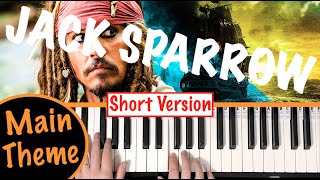 Jack Sparrow from Pirates of the Caribbean Dead Mans Chest  Piano Tutorial [upl. by Darom]