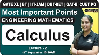 GATE BTXL  IIT JAM  DBT BET  CUET PG  GATB  Engineering Mathematics  Calculus L 2  Archi [upl. by Nored523]