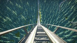 Planet Coaster Wooden Force Roller Coaster POV [upl. by Dix390]