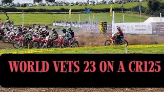 CR125 battling 500s and 250s at Fairleigh Castle World Vets Championship [upl. by Kruter]