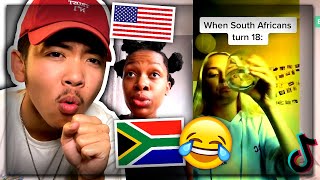 FUNNY SOUTH AFRICAN TIK TOK VIDEOS AMERICAN REACTION 🇿🇦😂 Mzansi TikToks you should watch TIK TOKS [upl. by Loretta]