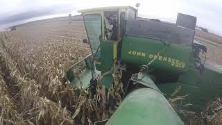 1958 John Deere 720 Diesel plowing with John Deere Model 55H [upl. by Lole]