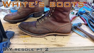 Whites boots DIY resole pt 2 [upl. by Llertram509]