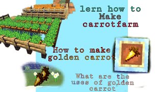 How to get Golden Carrot and what are they for  Minecraft [upl. by Delmore874]