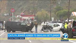 Caitlyn Jenner settles with car crash victims family for 800K  ABC7 [upl. by Chaiken579]