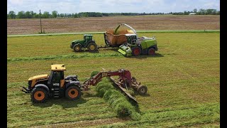 Making COW CHOW Wheat silage HARVEST 2020 [upl. by Eilsel]