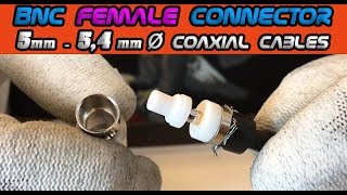 BNC Female Connector Installation 5mm200quot Coax [upl. by Airres915]