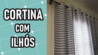 Como fazer cortina com ilhós  COSTURA [upl. by Mahala]