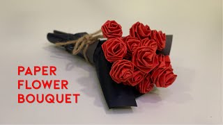 How to fold paper flower Bouquet  Origami Rose Bouquet [upl. by Wardieu637]