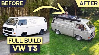 Camper Van Conversion of a old VW T3  DIY  Full Build Time Lapse [upl. by Petulia]