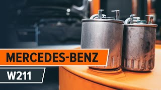 How to change fuel filter MERCEDESBENZ E W211 TUTORIAL  AUTODOC [upl. by Nauj286]