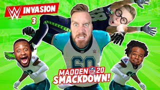 SMACKDOWN in Madden NFL Playoffs WWE INVASION Part 3 KCITY GAMING [upl. by Pihc]