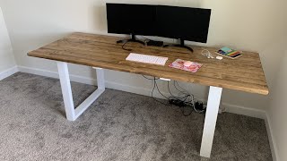 Large DIY Desk from Cheap 2x4s Complete build [upl. by Nahshu51]