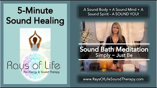 5 Minute Sound Healing  🪷 Simply  Just Be 🪷  Sound Bath Meditation  Sound Therapy [upl. by Bartlet]