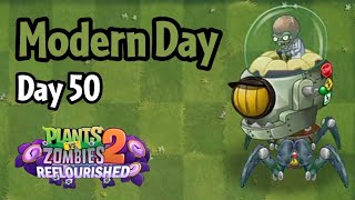 Plants vs Zombies 2 Reflourished  Modern Day  Day 50 Zombot LawnOTron [upl. by Lhadnek199]