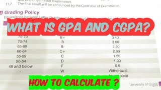 What is GPA and CGPA  Explanation of GPA and CGPA in URDU [upl. by Raddatz]