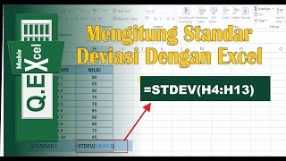 Cara menghitung standar deviasi dengan Excel [upl. by Notrom890]