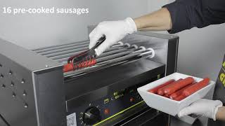 Hotdog concept  Cooking  Roller Grill [upl. by Barnard537]