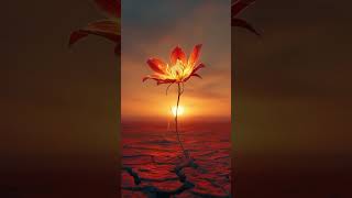 Sunset’s Solitary Beauty Red Bloom in the Desert [upl. by Wendeline]