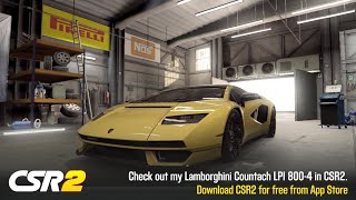 CSR2  Countach LPI 8004 gold manual launch  tune amp shift  6987 [upl. by Kristel]