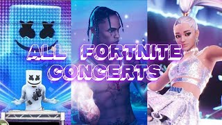 All Fortnite Concerts [upl. by Balough119]