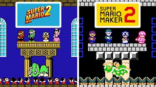 Super Mario Bros 2 FULL GAME Recreated in Super Mario Maker 2 [upl. by Steinway]