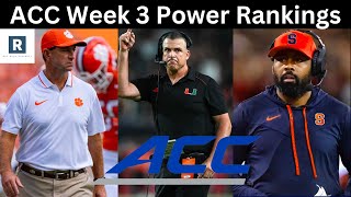 ACC Football Power Rankings Week 3  Can Anyone Push The Miami Hurricanes  Cuse On The Rise [upl. by Brandon727]