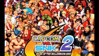 CAPCOM VS SNK 2 Arcade Playthroughs with  1Ryu 2Yuri 3Ken 4ChunLi 5Terry 6Sakura [upl. by Ahsiekel]