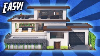 Minecraft How To Build A Modern Mansion House Tutorial 40 [upl. by Jacki]