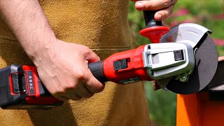 Cordless Brushless Angle Grinder Einhell AXXIO 18125 Q Work Demo [upl. by Yeniffit]