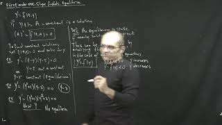 Lecture 2 First order ODE Slope Fields Equilibria Part 2 [upl. by Boyt616]