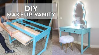 DIY Makeup Vanity  How To Install Drawer Slides the EASY Way [upl. by Allista]