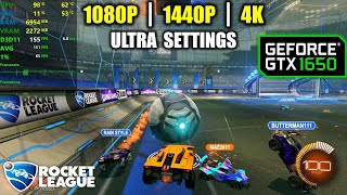 GTX 1650  Rocket League  1080p 1440p 4K  Ultra [upl. by Arimihc]