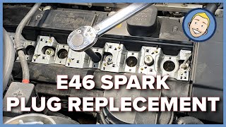 BMW E46 Spark Plug Replacement 325i 330i 330ci 328i 318i [upl. by Ridglee]