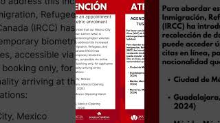 Ahora Biométricos para Visa Canadiense también en Guadalajara Monterrey y Mérida [upl. by Ahcim]