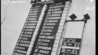 Grand National horse race at Aintree 1951 1951 [upl. by Ahseetal]