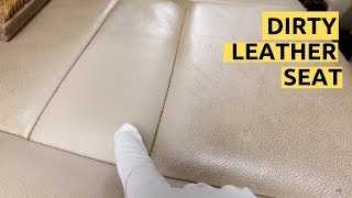 How To Clean ACTUAL Dirty Leather Car Seats [upl. by Cathryn]