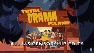 Every Single American Censorship Edit in Total Drama Island [upl. by Marlette]