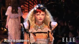 DolceampGabbana Milan Fashion Week Otoño  invierno 20162017  Elle España [upl. by Howund]