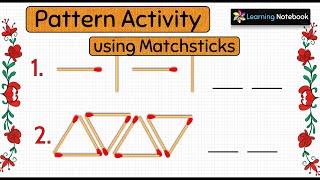 pattern activity for kindergarten grade 1 2 3 4 5  easy maths tlm for preschool [upl. by Auqinat]