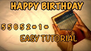 HAPPY BIRTHDAY EASY KALIMBA TUTORIAL NOTES cover [upl. by Allain742]