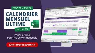 Créer un calendrier mensuel  Episode 33  Tuto Excel [upl. by Outlaw]