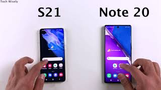 SAMSUNG S21 vs Note 20  SPEED TEST [upl. by Yorick517]