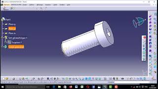 catia V5 filetage métrique  darija [upl. by Aibun]