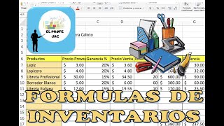 Formulas de Inventario papelería  El Profe JAC [upl. by Irim]